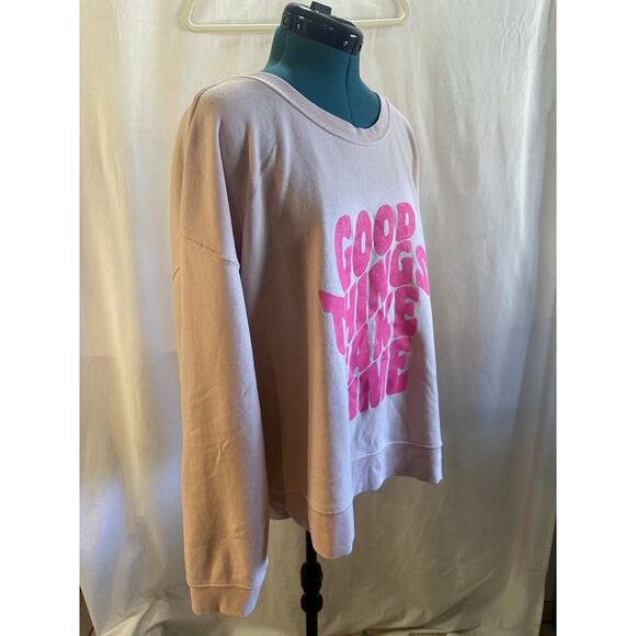 Pink Lily “Good Things Take Time” Sweatshirt – Size XL - Picture 7 of 7